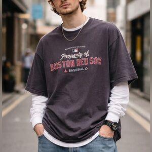 Y2K Boston Red Sox Gray T-Shirt